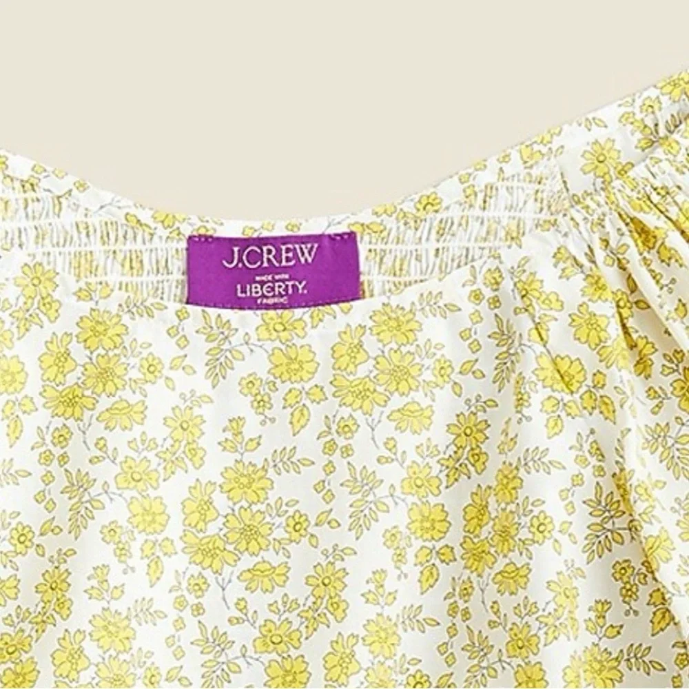NWT J.Crew Fitted puff-sleeve top in Liberty™ Capel fabric